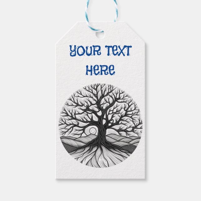 Anpassa din egen Livets träd Presentetikett (Framsidan)
