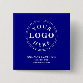 Anpassa din egen Mörk blått kvadratknapp Knapp