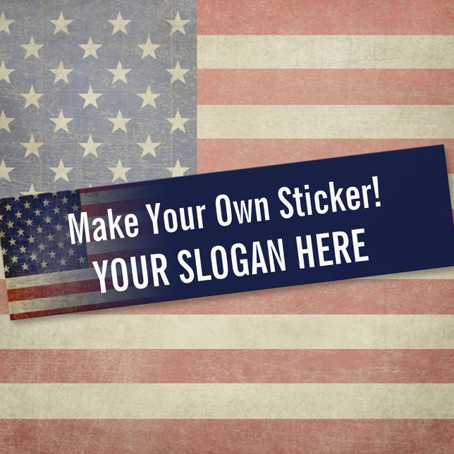 Anpassa din egen Patriotic Bumper-symbol Bildekal (Custom Bumper Sticker)