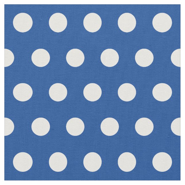 Anpassa din egen polka dots mönster i blått tyg (Närbild)