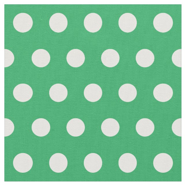 Anpassa din egen polka dots mönster i grönt tyg (Närbild)