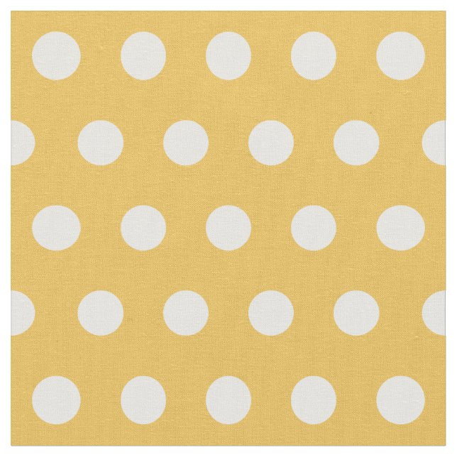 Anpassa din egen polka dots-mönster i gult tyg (Närbild)