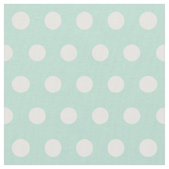 Anpassa din egen polka dots-mönster i mint tyg (Närbild)