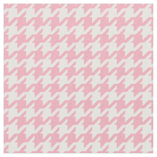 Anpassa din egen rosa houndstooth mönster tyg (Närbild)