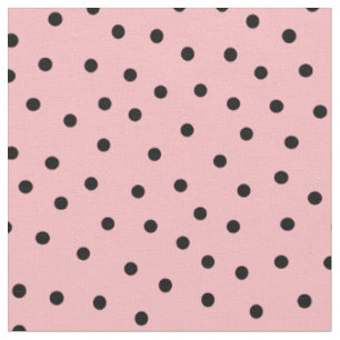 Anpassa din egen svarta polka dots i rosa tyg
