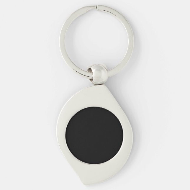 Anpassa din egen svensk swirl silverfärgad nyckelring (Framsidan)