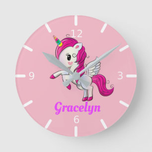 Anpassa din egen Unicorn Rund Klocka