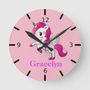 Anpassa din egen Unicorn Rund Klocka