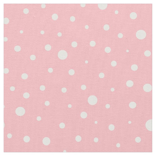 Anpassa din egen vita polka dots i rosa tyg (Närbild)