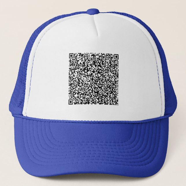 Anpassa din färg QR-kod Roligt hatt-exempel Keps (Framsida)