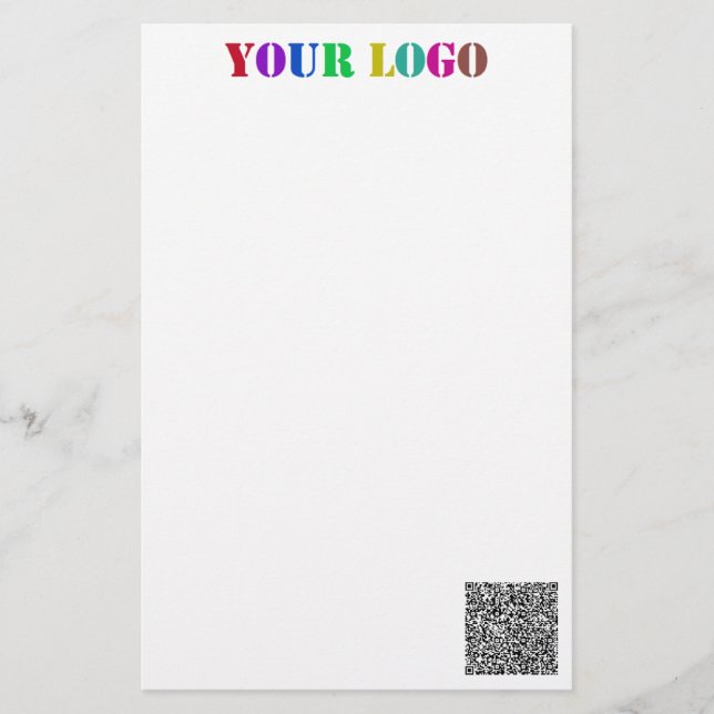 Anpassa din företagslogotyp och QR-kod brevpapper (Framsida)