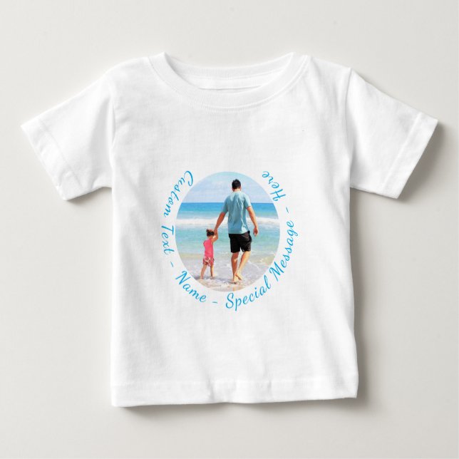 Anpassa din fotobabya t-shirt med personlig text (Framsida)