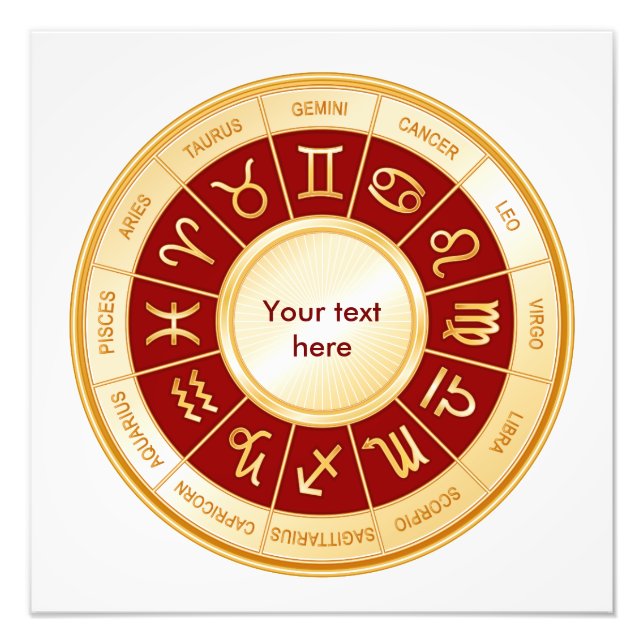Anpassa din Horoscope-utskrift Fototryck (Framsidan)