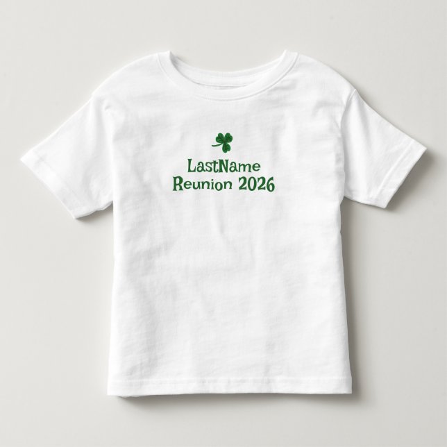 Anpassa din irländska klan Shamrock T-Shirt - barn (Framsida)