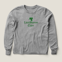 Anpassa din irländska klan Shamrock T-Shirt - barn