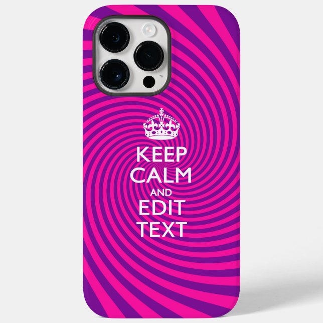 Anpassa din Keep Calm och ge en twist i varmt rosa (Baksida)