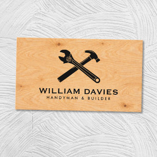 Anpassa din logotyp Handyman Plywood-struktur Visitkort