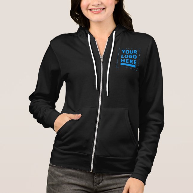 Anpassa din Logotyp här Hoodie T Shirt (Framsida)