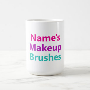 Anpassa din namnmakeup-penslar kaffemugg