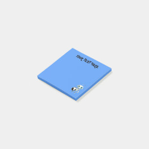 Anpassa din namntext blå robot post-it block