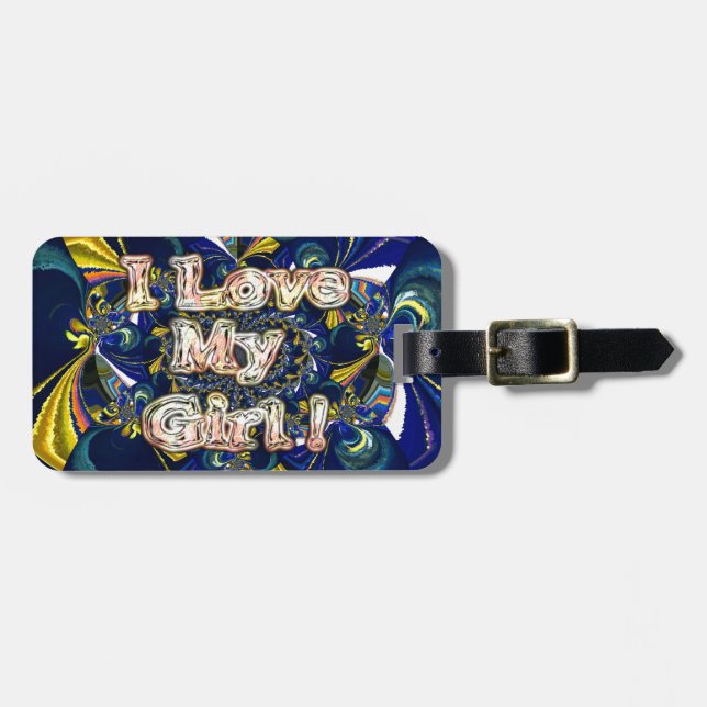 Anpassa din oändlighet i Kärlek: Jag Kärlek min fl Bagagebricka (Horisontell Framsida)