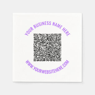 Anpassa Din QR-kod och Text Servetter Personliga