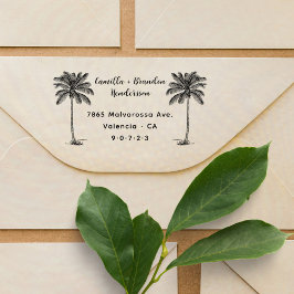 Anpassa din Rustic Beach/Namn+Returadress Stämpel