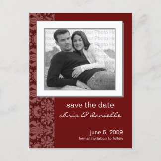 Anpassa din Save The Date! Välj din färg! Meddelande Vykort