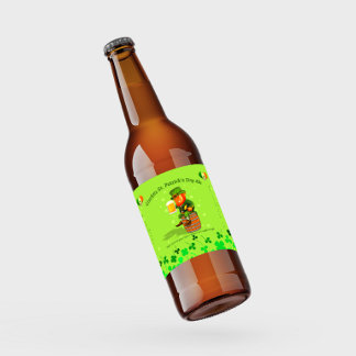 Anpassa din St. Patrick's Day Ale Detaljerad  Ölflaska Etikett