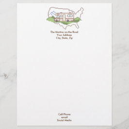 Anpassa din väg Resa USA Letterhead Brevhuvud
