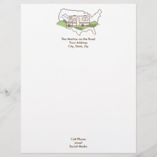 Anpassa din väg Resa USA Letterhead Brevhuvud