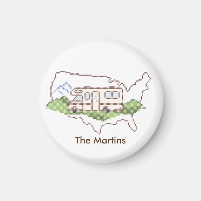 Anpassa din väg Resa USA Magnet (Framsidan)