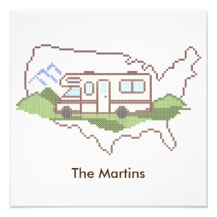 Anpassa din väg till USA Resa Poster