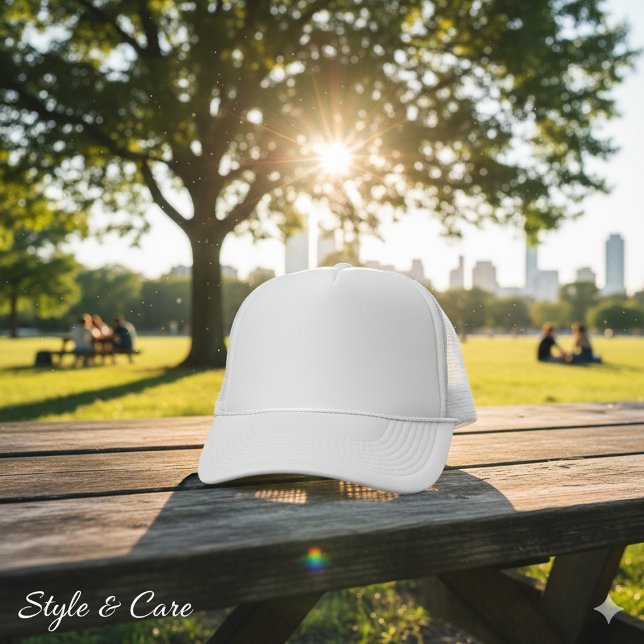 Anpassa din vita keps (Customize Your White Trucker Hat for Personalized Style)