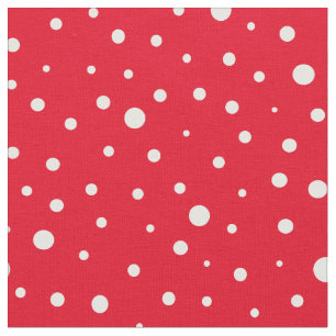 Anpassa dina egna vita polka dots i rött tyg
