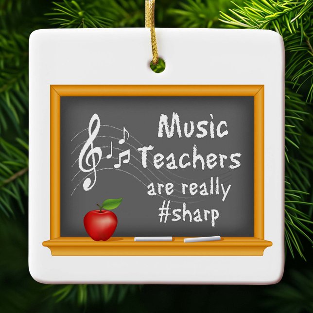 Anpassa dina musiklärare julgransprydnad keramik (Show your appreciation for the sharpest music teacher around!)