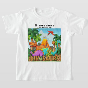 Anpassa dinosaurier på Volcano Väg T Shirt