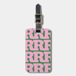 Anpassa Ditt Brev, Fet Monogram Mönster  Bagagebricka