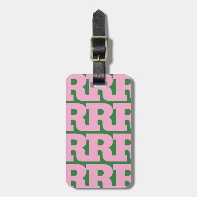 Anpassa Ditt Brev, Fet Monogram Mönster  Bagagebricka (Vertikal Framsida)