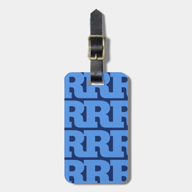 Anpassa Ditt Brev, Fet Monogram Mönster  Bagagebricka (Vertikal Framsida)