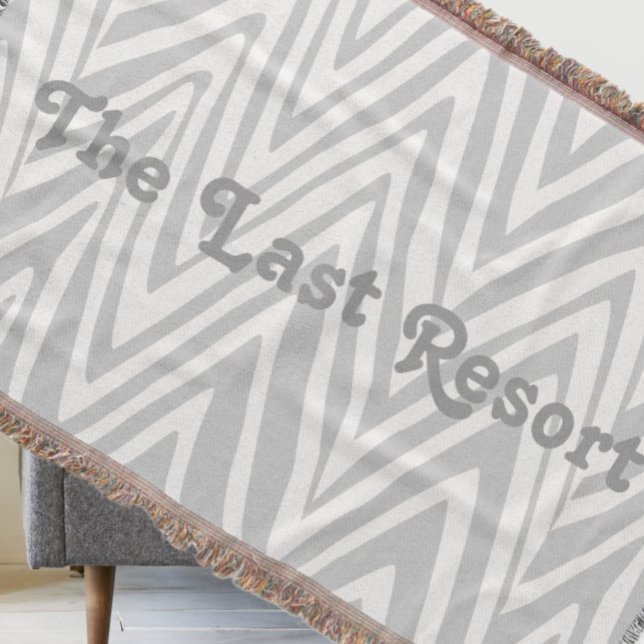 Anpassa ditt busshus Namn Grått Zig Zag Filt (Skapare uppladdad)