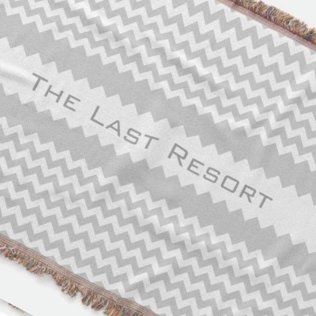 Anpassa ditt busshus Namn Grått Zig Zag Mysfilt (Skapare uppladdad)