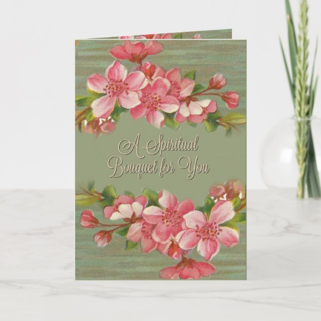 ANPASSA ditt eget Andlig Bouquet Prayer-kort Kort (Framsida)
