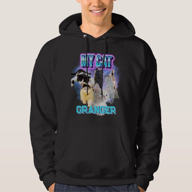 Anpassa ditt eget foto från Cat Bootleg 90's Stil Hoodie (Framsida)
