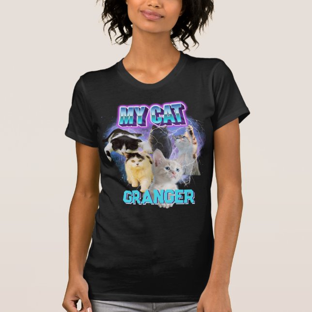 Anpassa ditt eget foto från Cat Bootleg 90's Stil T Shirt (Framsida)