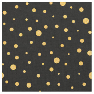 Anpassa ditt eget guld-polka dots i svart tyg