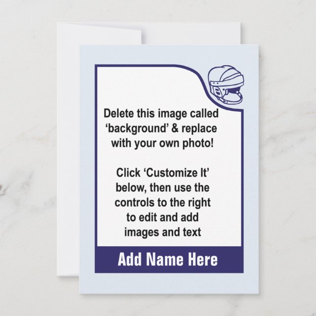 Anpassa ditt eget Hockey Trading Card (Framsida)