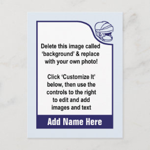 Anpassa ditt eget Hockey Trading Card Vykort