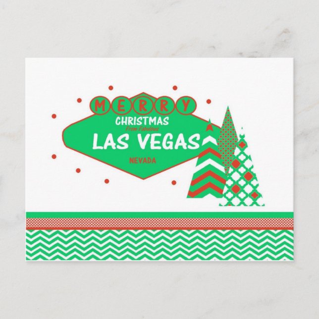Anpassa ditt eget julvykort i Las Vegas. Vykort (Framsida)