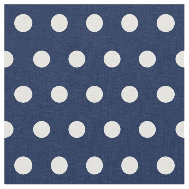 Anpassa ditt eget polka dots-mönster i marinblått tyg (Närbild)